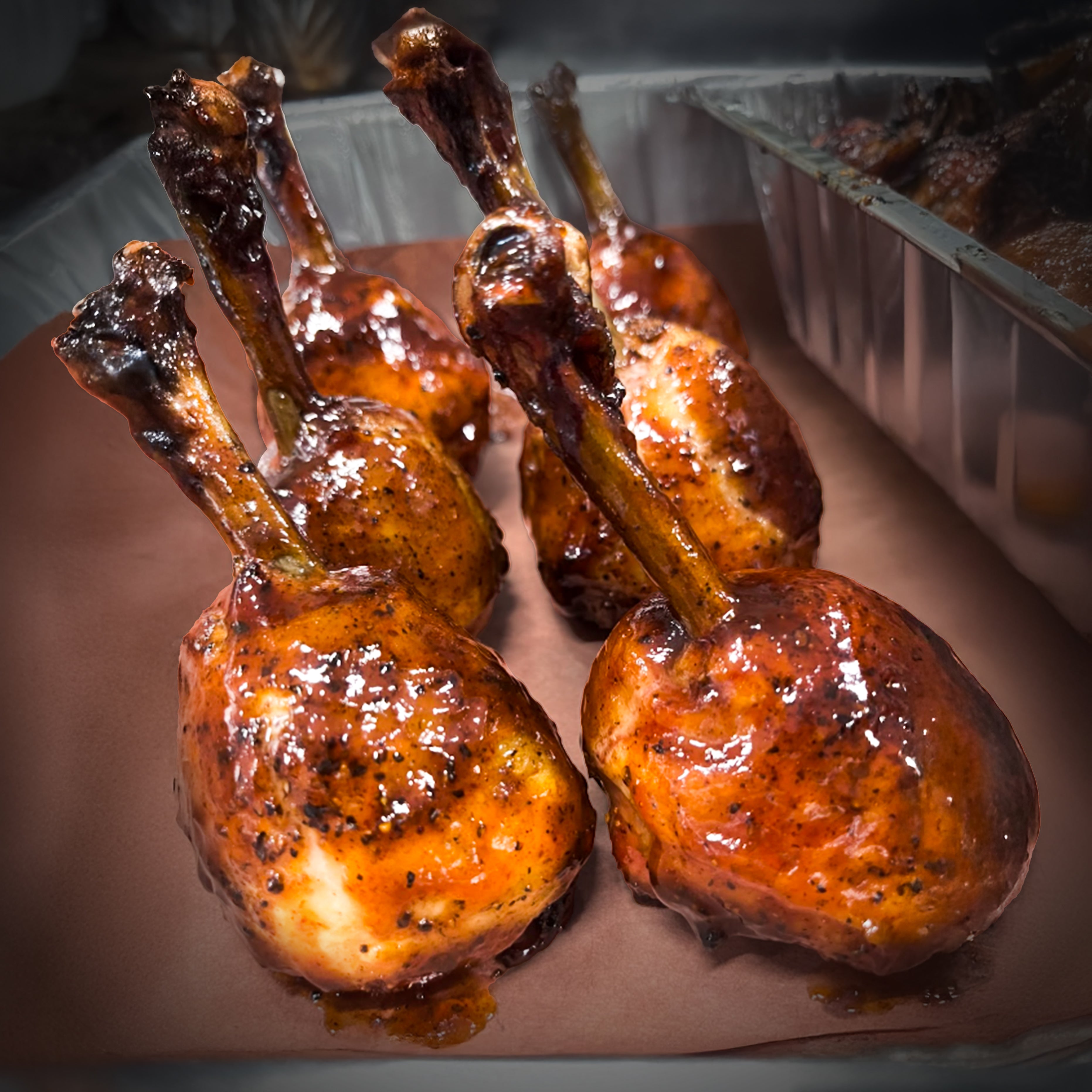 Cherry Chipotle Chicken Lollipops