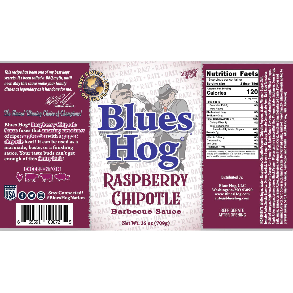 Blues Hog | Raspberry Chipotle BBQ Sauce