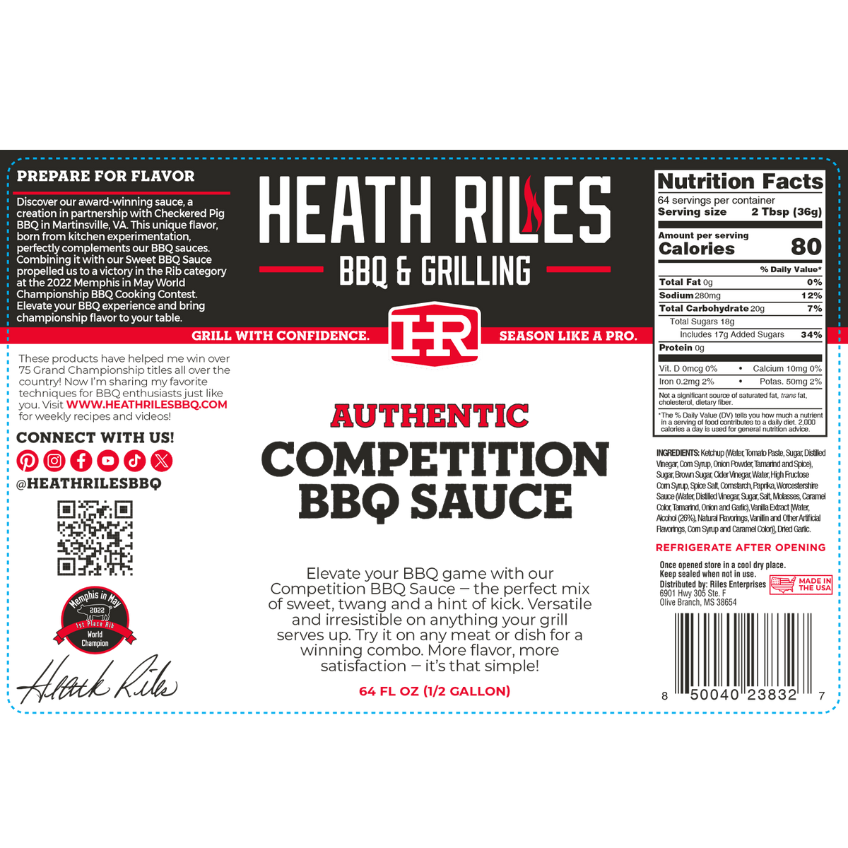 Heath Riles | Competition BBQ Sauce | LFB BBQ + Outdoor Supply