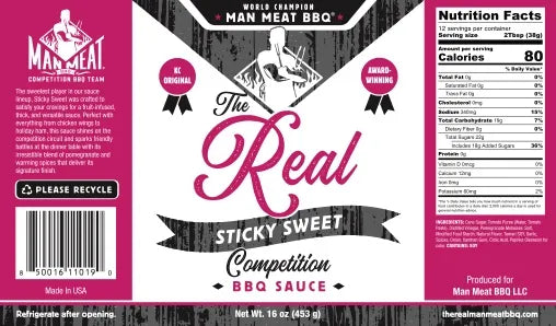 Man Meat BBQ | The Real "Sticky Sweet" Competition BBQ Sauce
